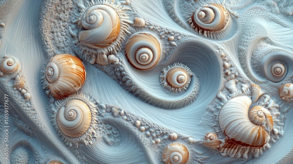 Whimsical Geometric Waves in Swirling Patterns Whimsical Geometric Waves in Swirling Patterns