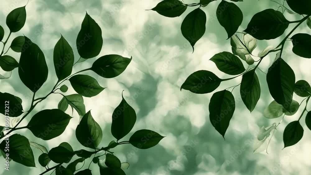 Watercolor Illustration of Green Spring Leaves on Soft Pastel Background for Nature-Themed Designs and Seasonal Art Projects Watercolor Illustration of Green Spring Leaves on Soft Pastel Background for Nature-Themed Designs and Seasonal Art Projects