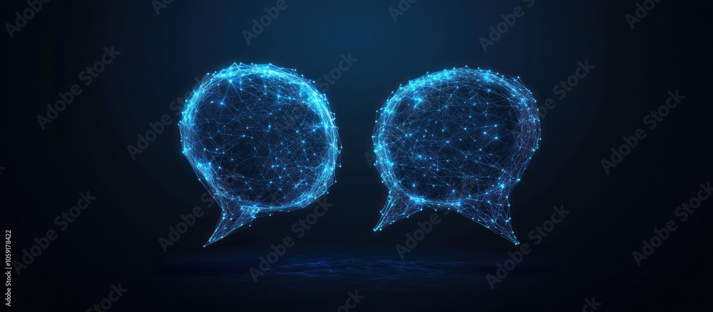 Two dialogue bubbles chat with Question and Answer blue symbols Two dialogue bubbles chat with Question and Answer blue symbols