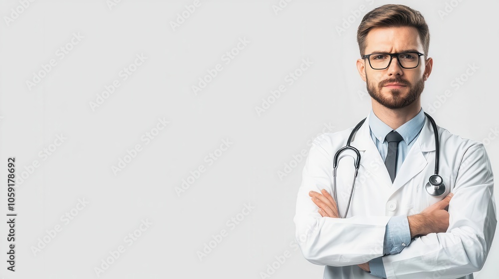 Doctor with ear examination tool, checking patient s ear, clinic, ear pain diagnosis