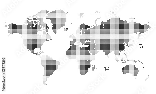 Realistic Dotted World Map Vector Illustration File Just Realistic Dotted World Map Design