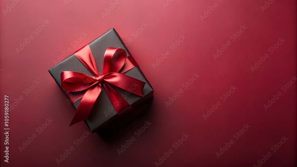 top view of a lavish black gift box top view of a lavish black gift box