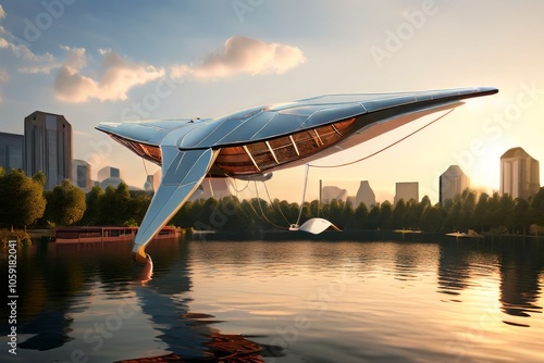  skysail a futuristic wing shaped flying machine with a solar pa photo