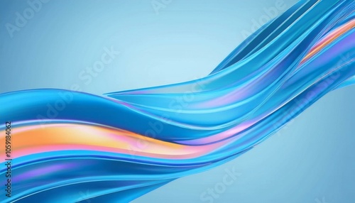 Flowing curve lines background, 3d rendering.