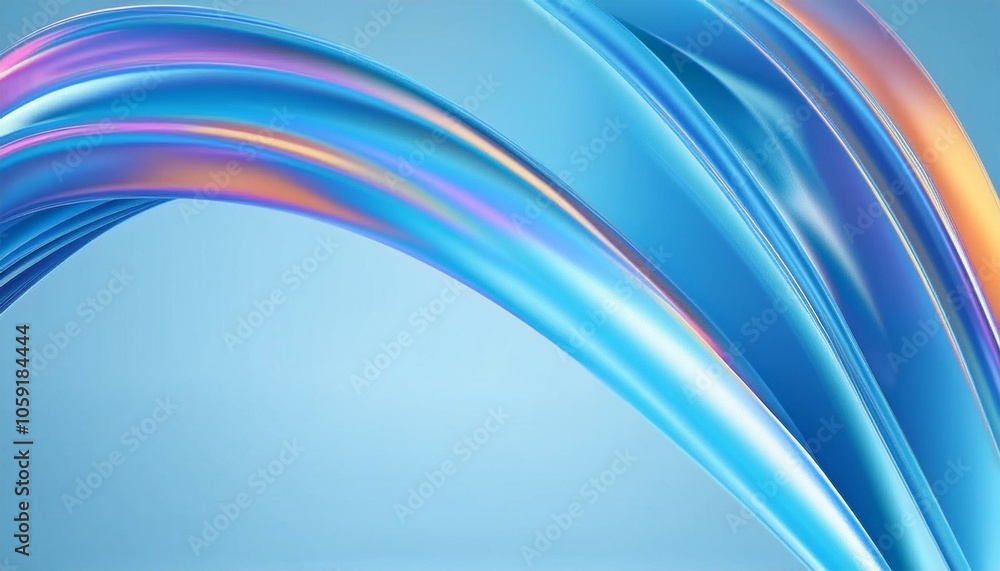 Fototapeta premium Flowing curve lines background, 3d rendering.