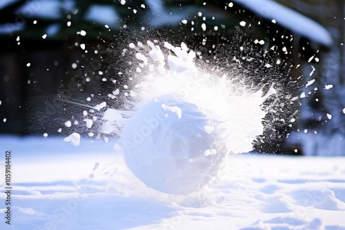 snowball impact snowballs thrown in play splattering upon hittin photo