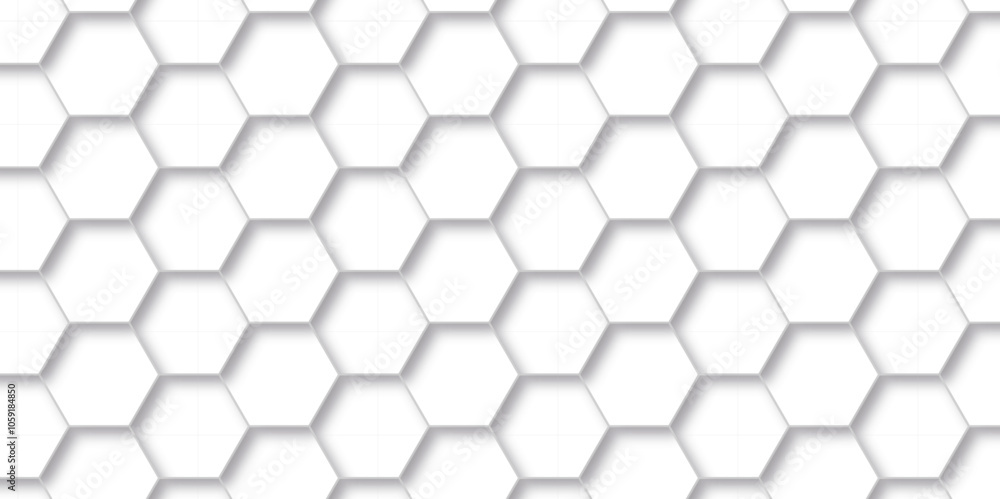 Hexagon background technology texture. Abstract hexagonal mesh cell Surface polygon pattern with glowing hexagon paper texture and futuristic business. Abstract honeycomb mosaic white background.
Hexagon background technology texture. Abstract hexagonal mesh cell Surface polygon pattern with glowing hexagon paper texture and futuristic business. Abstract honeycomb mosaic white background.