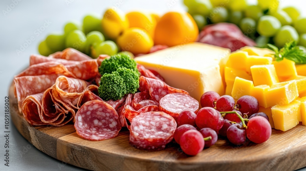 Gourmet Charcuterie Board Close-Up Gourmet Charcuterie Board Close-Up