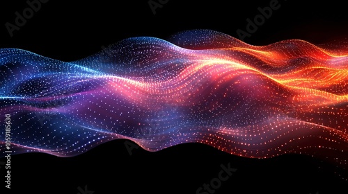 Abstract Colorful Waves with Light Particles