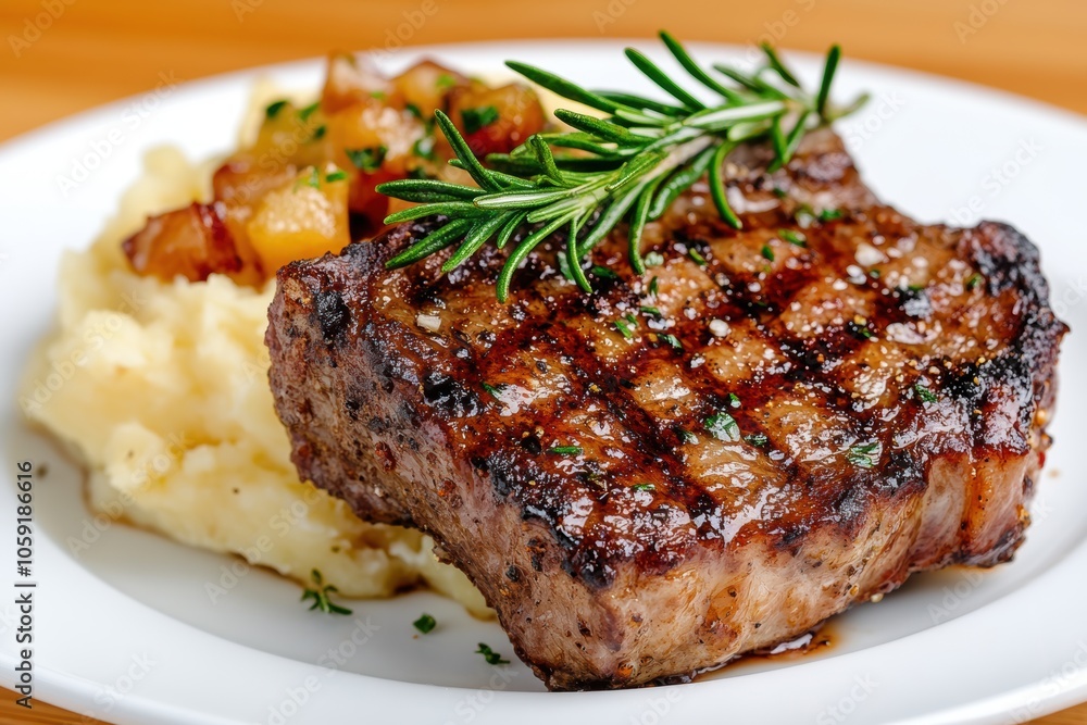 Grilled Lamb Chops with Rosemary and Garlic Mash Grilled Lamb Chops with Rosemary and Garlic Mash