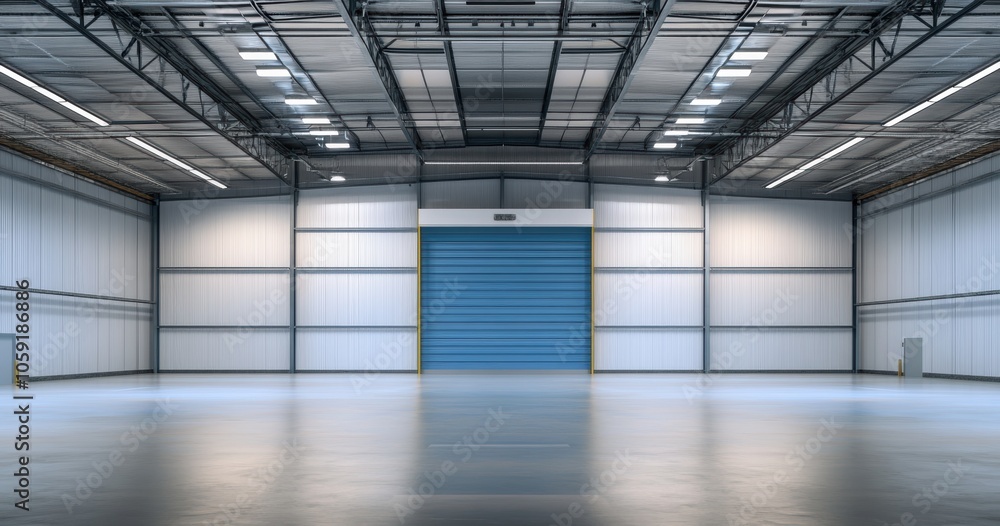 Empty Warehouse Interior. Empty Warehouse Interior.