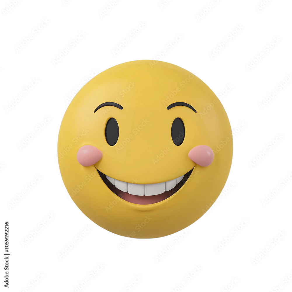 Fototapeta premium A yellow smiley face with a big smile on its face.
