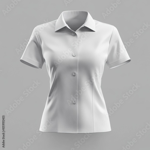 White Short Sleeve Shirt.