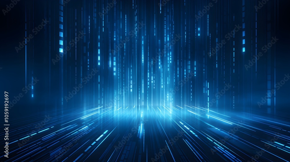 Dynamic blue light beams create an abstract digital background, perfect for modern technology themes and futuristic designs Dynamic blue light beams create an abstract digital background, perfect for modern technology themes and futuristic designs