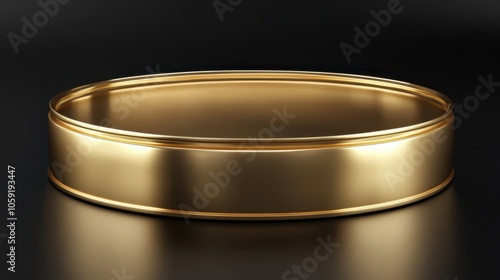 Elegant Gold Round Tin on Dark Background