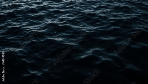 Dark Rippling Ocean Water Surface