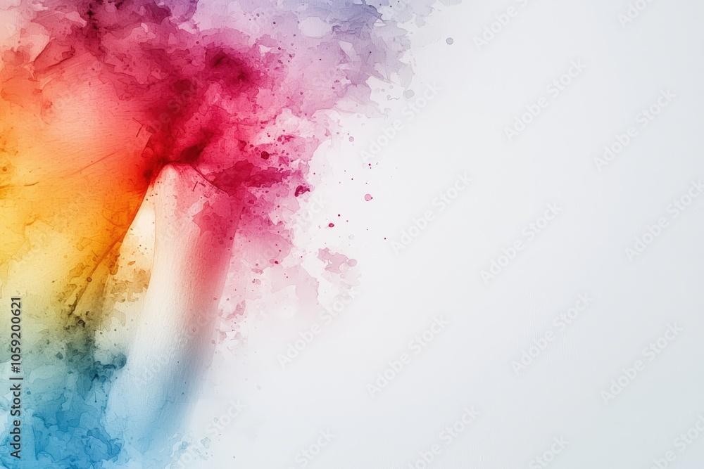 Fototapeta premium Vibrant abstract watercolor background featuring an explosion of colors, perfect for artistic designs and creative projects.