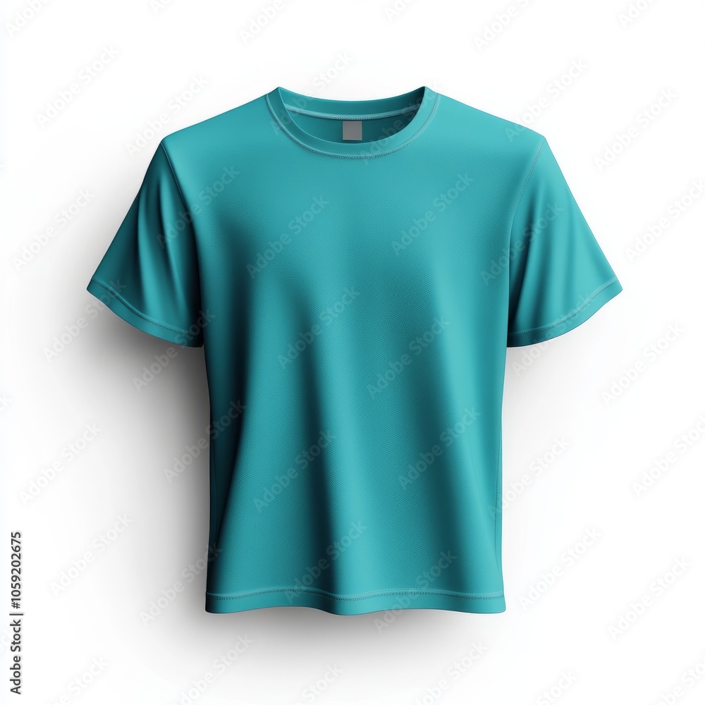 Realistic high quality teal tshirt mockup isolated Realistic high quality teal tshirt mockup isolated