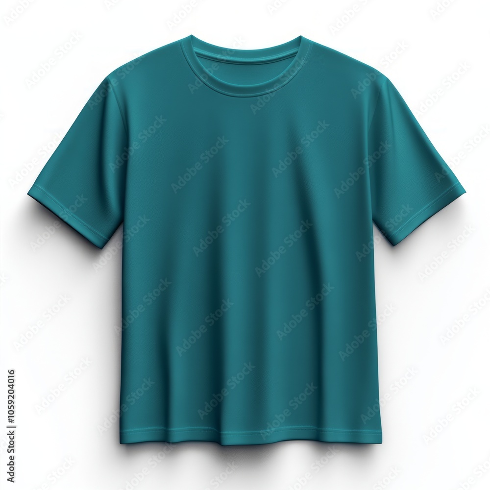 Realistic high quality teal tshirt mockup isolated Realistic high quality teal tshirt mockup isolated