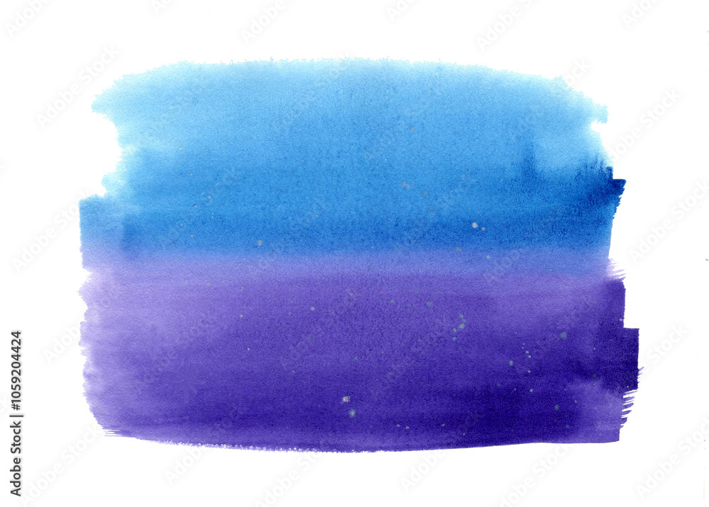Blue-violet abstract background. Night, starry, winter sky. New Year, space. Bright watercolor illustration. Broad strokes. Water texture, splashes of water. Abstraction. Isolated element on the white Blue-violet abstract background. Night, starry, winter sky. New Year, space. Bright watercolor illustration. Broad strokes. Water texture, splashes of water. Abstraction. Isolated element on the white