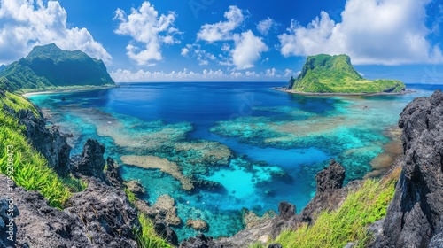 A panoramic shot of the remote Ogasawara Islands, known as the 'GalÃ¡pagos of the East,'