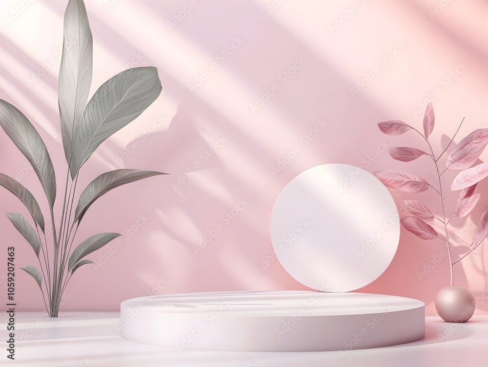 Minimalist 3D Rendering of Product Display Pedestal with Elegant Gradient Background Minimalist 3D Rendering of Product Display Pedestal with Elegant Gradient Background