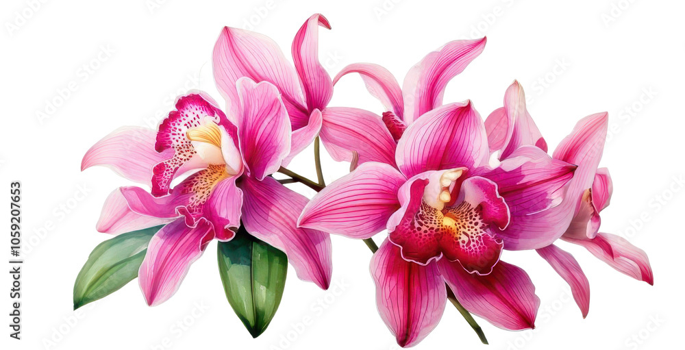 Captivating pink orchids the elegance of nature's floral masterpieces against a striking black background Captivating pink orchids the elegance of nature's floral masterpieces against a striking black background