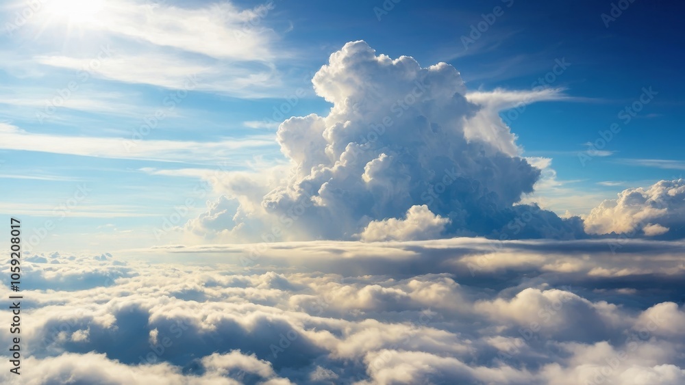 A windy day above the clouds reveals a majestic sky, vibrant atmosphere, and dynamic landscapes, where nature’s beauty meets serene motion under expansive blue horizons.