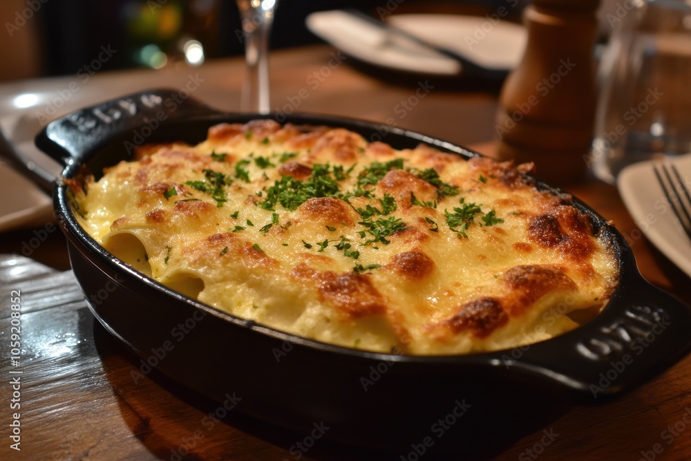 Baked Italian cannelloni at the eatery Baked Italian cannelloni at the eatery