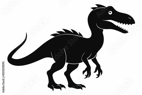 Vector dinosaur silhouette, Dinosaur Silhouette Icon – Black Silhouette Vector Design ,Tyrannosaurus dinosaur silhouette vector illustration, dino ,tyrannosaurus, icon symbol.