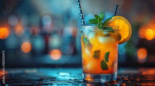 Close-Up of Drink on Table