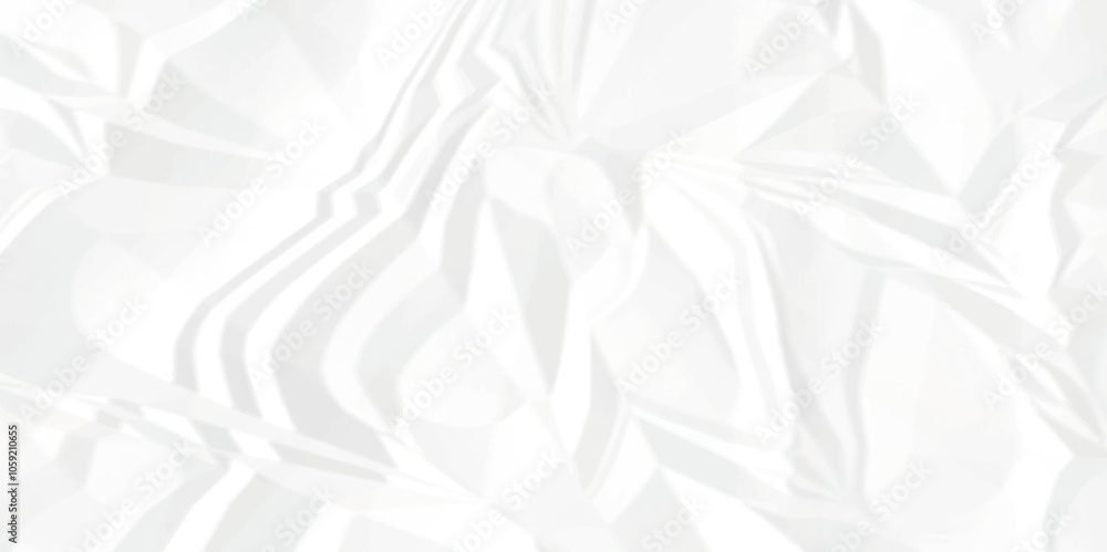 Fototapeta premium White crumpled paper texture. White wrinkled paper texture. White paper texture. White crumpled and top view textures can be used for background of text or any contents.
