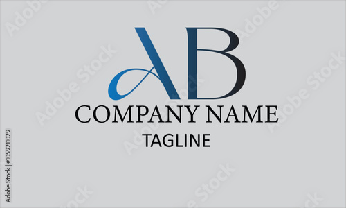 AB initial logo | initial based abstract modern minimal creative logo, vector template image. luxury logotype logo, real estate homie logo. typography logo. initials logo photo