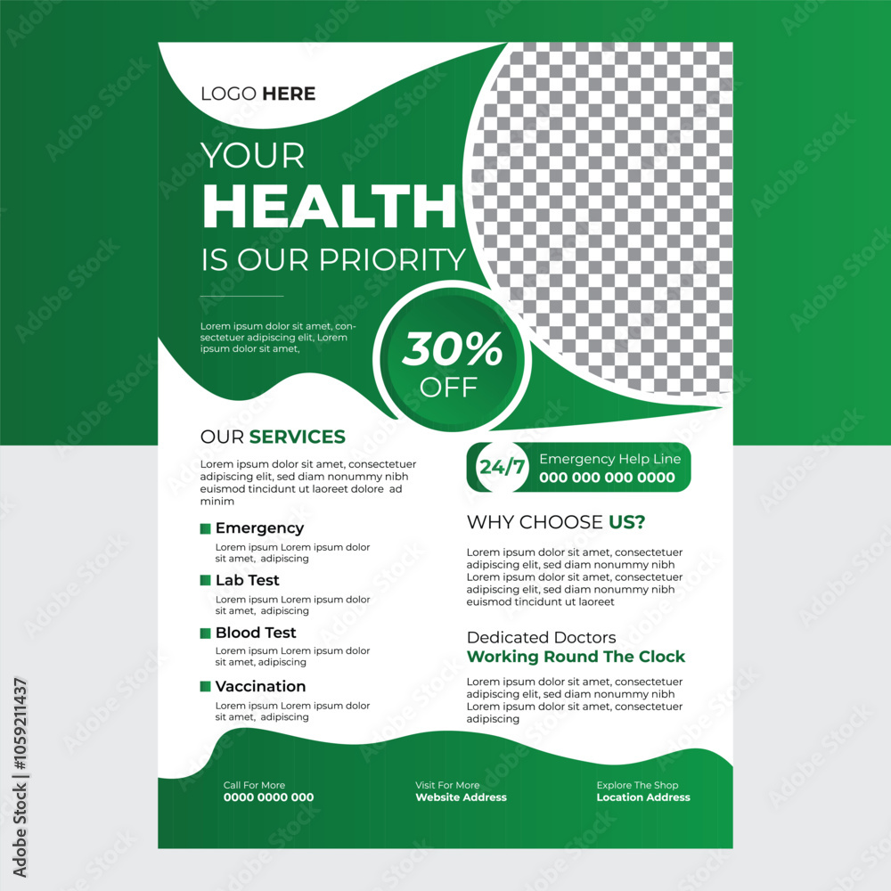 Modern Medical Flyer Design Template Modern Medical Flyer Design Template