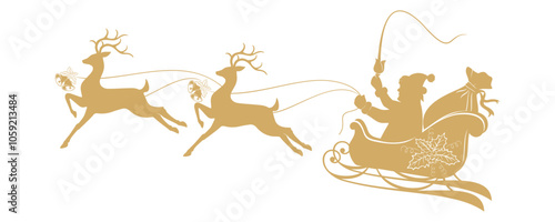 Santa Claus illustration silhouette Christmas background