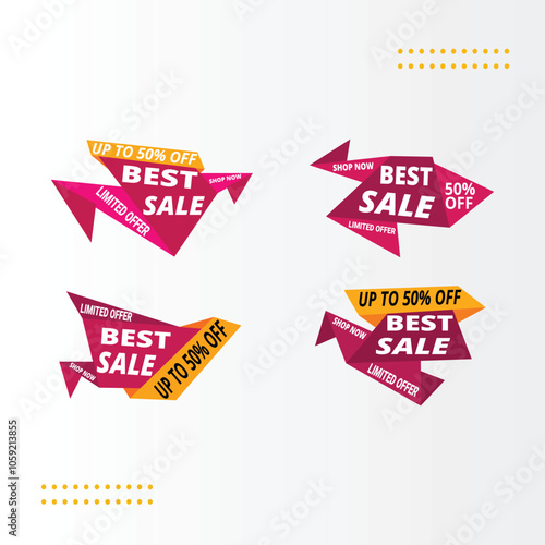 Sale banner, sale Tags Icon Set. Special Offer, Big Sale, Discount, mega sale banner. Store, Online Shopping Flat Design combo offer banner.
