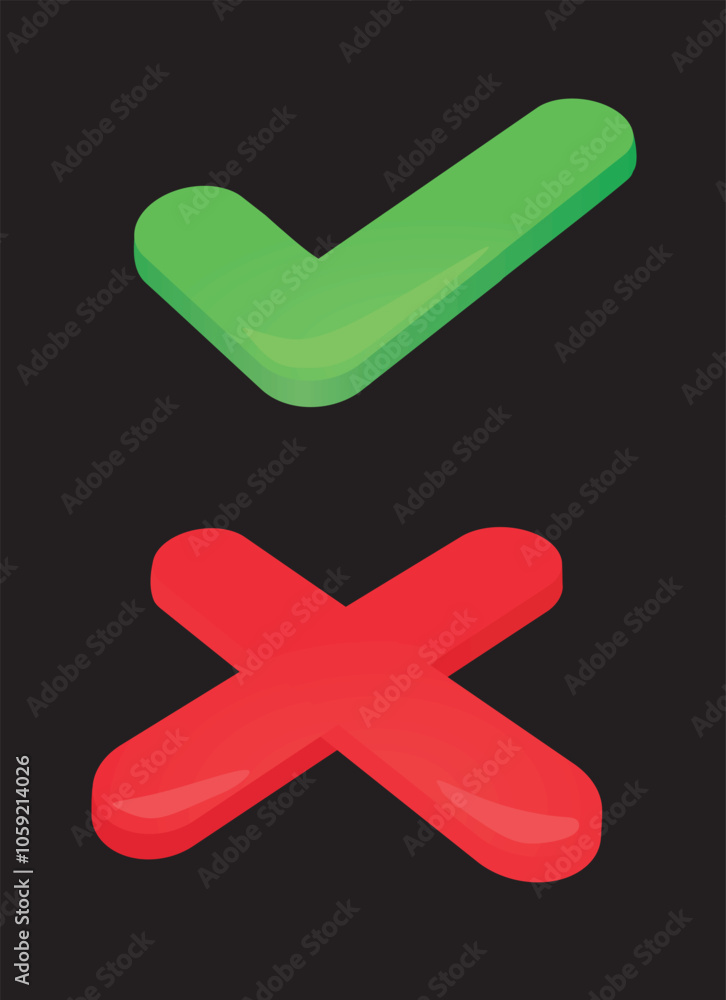 True and false icon. vector True and false icon. vector