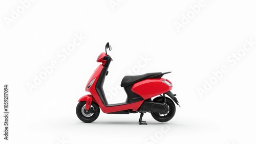 Modern electric scooter mockup with clean background, ideal for advertising. photo