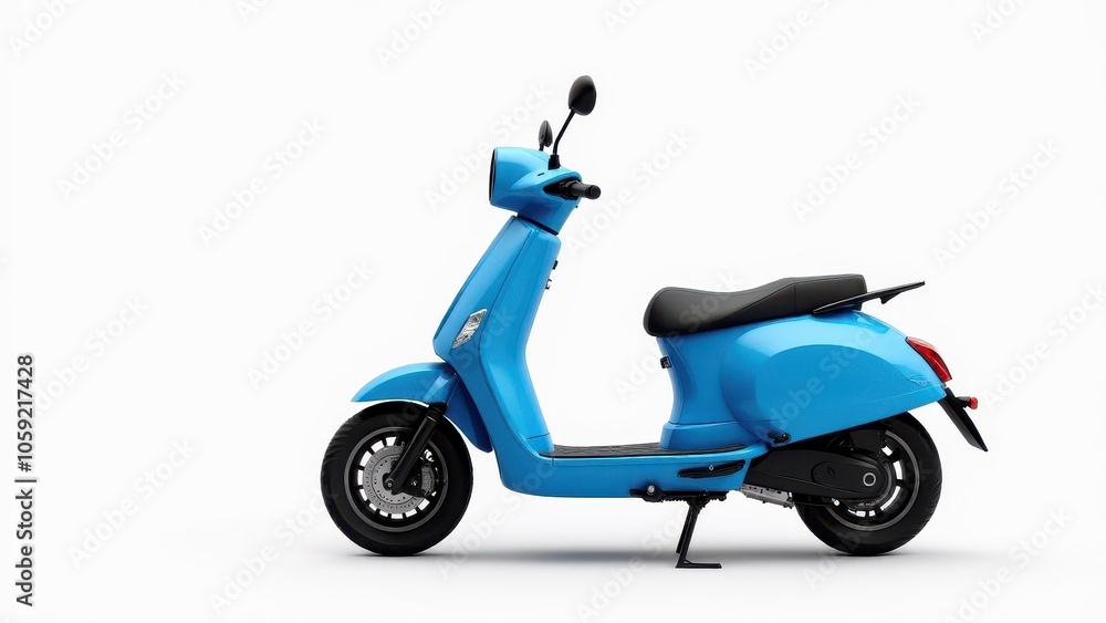 Unique electric scooter with minimalist design for creative projects. Unique electric scooter with minimalist design for creative projects.
