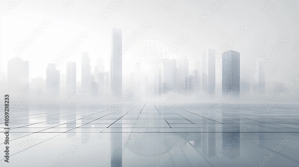 Bright Urban Dreamscape: CBD Skyline with E-Commerce and Automotive Advertising under a Radiant Sun Bright Urban Dreamscape: CBD Skyline with E-Commerce and Automotive Advertising under a Radiant Sun