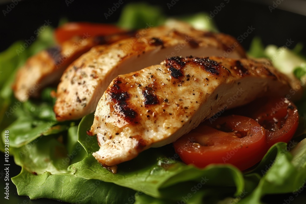 Chicken filled pitta on salad leaves Chicken filled pitta on salad leaves