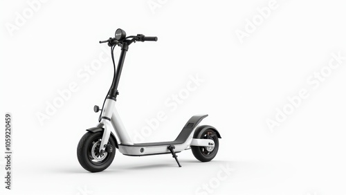 Modern electric scooter mockup with clean background, ideal for advertising.