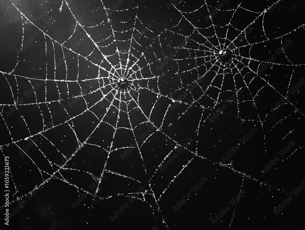 a spider's web with a night sky background, highlighting the intricate details and patterns of the spider's silk. a spider's web with a night sky background, highlighting the intricate details and patterns of the spider's silk.