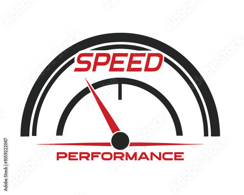 Speed Performance Vector Logo Design.