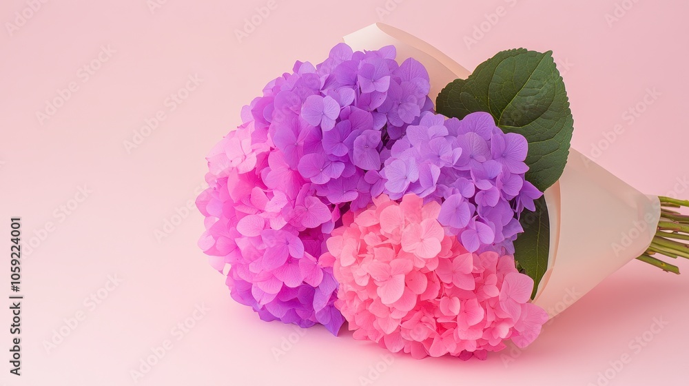 Beautiful Hydrangea Bouquet with Soft Colors Beautiful Hydrangea Bouquet with Soft Colors