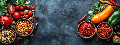 Wallpaper Mural A variety of colorful vegetables in bowls, arranged for a healthy meal. Torontodigital.ca