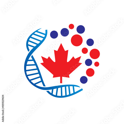 dna maple logo , dna logo vector , biology logo vector