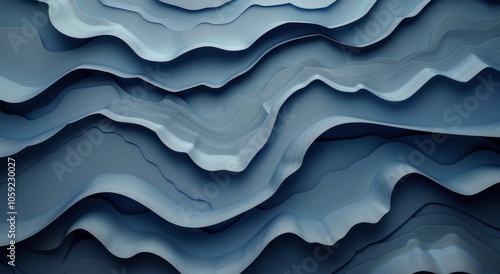 Abstract Wavy Blue Pattern