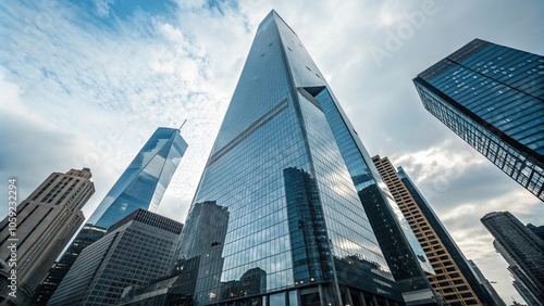 Modern Skyscraper with Sleek Glass Facade