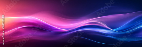 vibrant abstract background featuring flowing waves of pink, purple, and blue colors, creating sense of movement and energy. Ideal for digital art and design projects